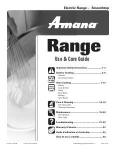 Mode d’emploi Amana AER5712AAZ12 Cuisinière
