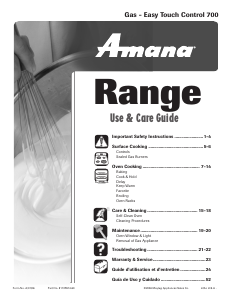 Manual de uso Amana AGR5735QDB Cocina