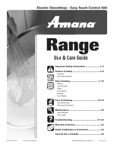 Manual de uso Amana AER5715QAS Cocina