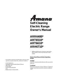 Handleiding Amana ARR6400L Fornuis