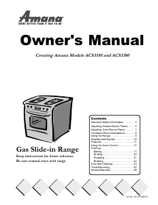 Manual Amana ACS3350AB Range