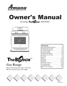 Manual Amana ACF3355AW Range