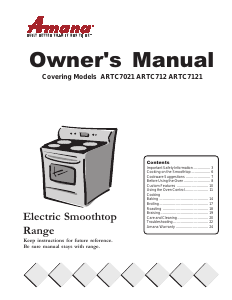 Manual Amana ARTC7021W Range