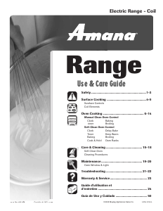 Manual de uso Amana AER5511BAB Cocina