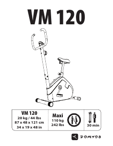 Mode d’emploi Domyos VM 120 Vélo d’appartement