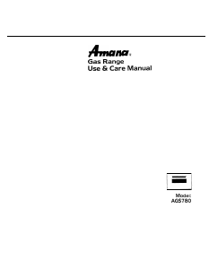 Handleiding Amana AGS780WW Fornuis