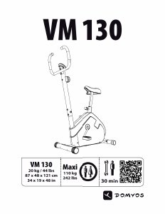 Mode d’emploi Domyos VM 130 Vélo d’appartement