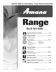 Handleiding Amana AES5730BAF Fornuis