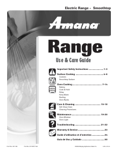 Manual de uso Amana AER5712AAS Cocina