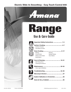 Manual de uso Amana AES5730BAS Cocina