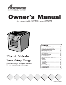 Manual Amana ACS7270AB Range