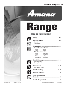 Manual de uso Amana AER5511AAW Cocina