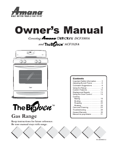 Manual Amana ACF3325AC Range
