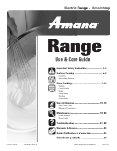 Manual de uso Amana AER5712ACW0 Cocina