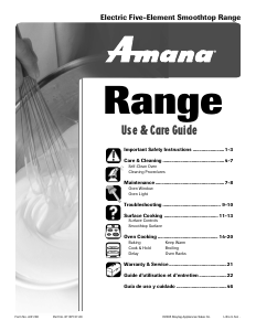 Manual de uso Amana AER5722BAQ Cocina