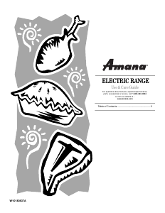 Manual Amana AER5821VAW0 Range