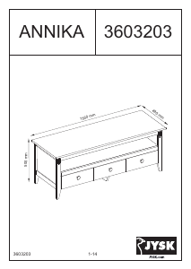 Manual de uso JYSK Annika Mueble TV