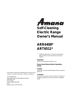Handleiding Amana ART6511E Fornuis