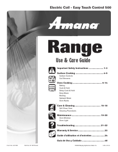 Manual de uso Amana AER5515RCW Cocina