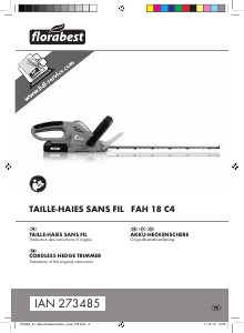 Manual Florabest IAN 273485 Hedgecutter