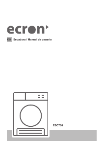 Manual de uso Ecron ESC700 Secadora