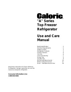 Manual Caloric GTW18AL Fridge-Freezer