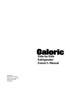 Manual Caloric GSGD21BW Fridge-Freezer