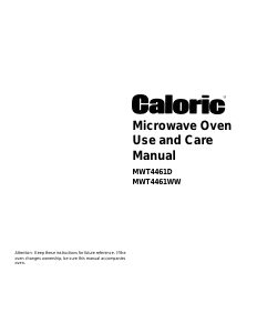 Manual Caloric MWT4461WW Microwave