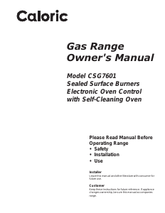 Handleiding Caloric CSG7601WW Fornuis