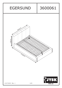 Manual de uso JYSK Egersund (140x200) Estructura de cama