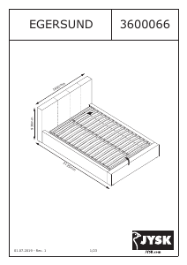 Посібник JYSK Egersund (150x200) Каркас ліжка
