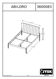 Hướng dẫn sử dụng JYSK Abildro (140x200) Khung giường