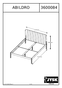 Bedienungsanleitung JYSK Abildro (150x200) Bettgestell