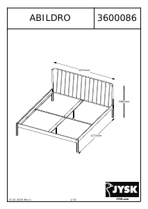 Manuale JYSK Abildro (180x200) Struttura letto