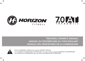 Manual de uso Horizon Fitness Studio 7.0 AT Cinta de correr