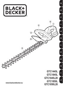 Manuale Black and Decker GTC1445L Tagliasiepi