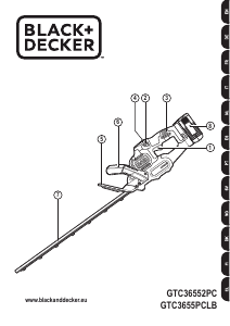 Mode d’emploi Black and Decker GTC3655PCLB Taille-haies