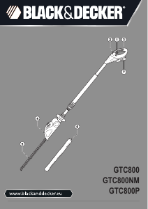 Manual de uso Black and Decker GTC800 Tijeras cortasetos