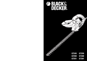Mode d’emploi Black and Decker GT249 Taille-haies