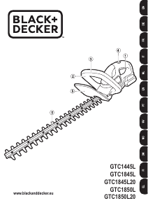 Käyttöohje Black and Decker GTC1845L20 Pensasleikkuri