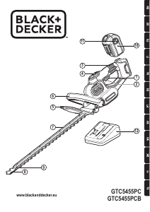 Manual de uso Black and Decker GTC5455PCB Tijeras cortasetos