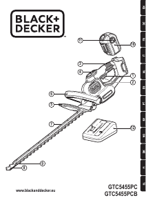 Mode d’emploi Black and Decker GTC5455PC Taille-haies