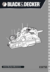 Bruksanvisning Black and Decker KW750 Hyvel