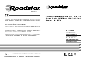 Manual Roadstar RU-285RD Auto-rádio