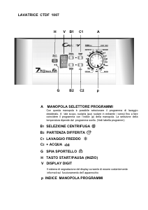 Manuale Candy CTDF 1007-01 Lavatrice