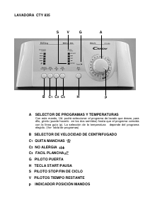 Manual de uso Candy CTY 835/1-37 Lavadora