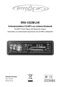 Manual de uso Irradio XRD-1522BLUE Radio para coche