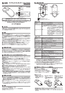 説明書 サンワ MA-WPR8 マウス