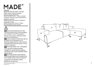 Priručnik MADE Oskar Sofa