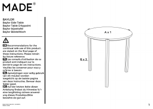 Instrukcja MADE Baylor Stolik